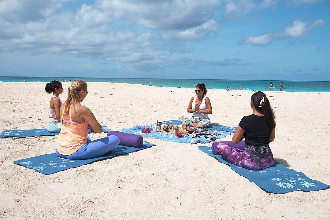 Group Meditation at Eagle Beach