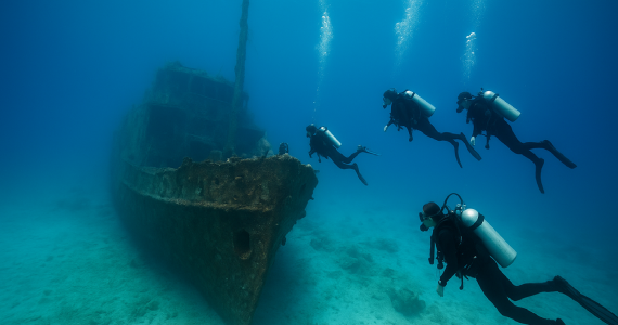 Scuba-Diving-on-a-Wreck